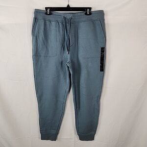 BANANA REPUBLIC Sweatpants Joggers Mens Large Blue Athleisure Cozy Lounge NWT